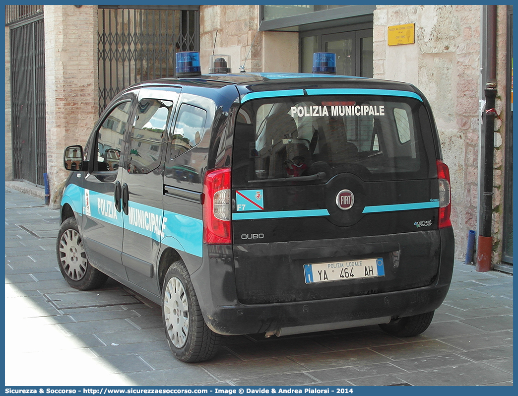 Polizia Locale YA464AH
Polizia Municipale
Comune di Foligno
Fiat Qubo I serie
Allestitore Ciabilli S.r.l.
Parole chiave: Polizia;Locale;Municipale;Foligno;Fiat;Qubo;YA464AH;YA 464 AH