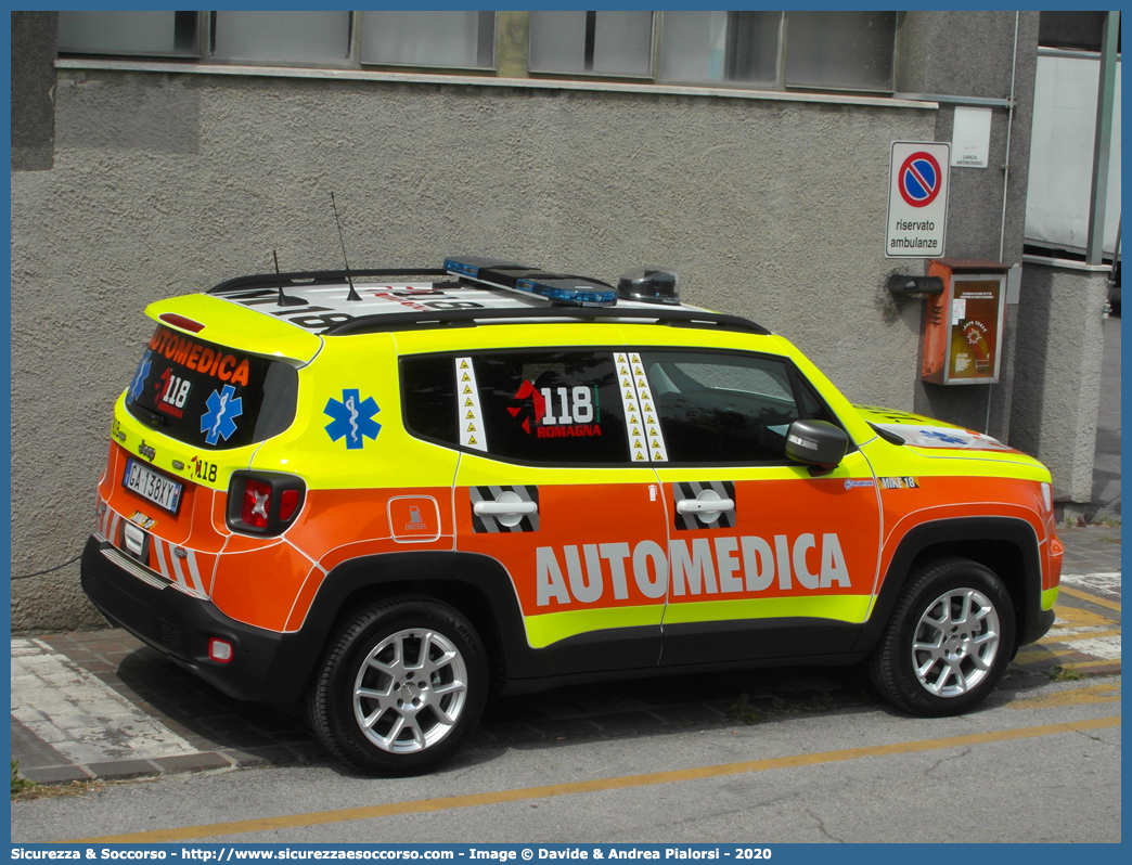 MIKE 18
118 Romagna Soccorso
Ambito Territoriale di Rimini
Jeep Renegade I serie restyling
Allestitore Safety Car S.r.l.
Parole chiave: 118;Romagna;Rimini;Soccorso;Automedica;Automedicalizzata;Auto Medica;Auto Medicalizzata;Jeep;Renegade;Orion;Safety Car