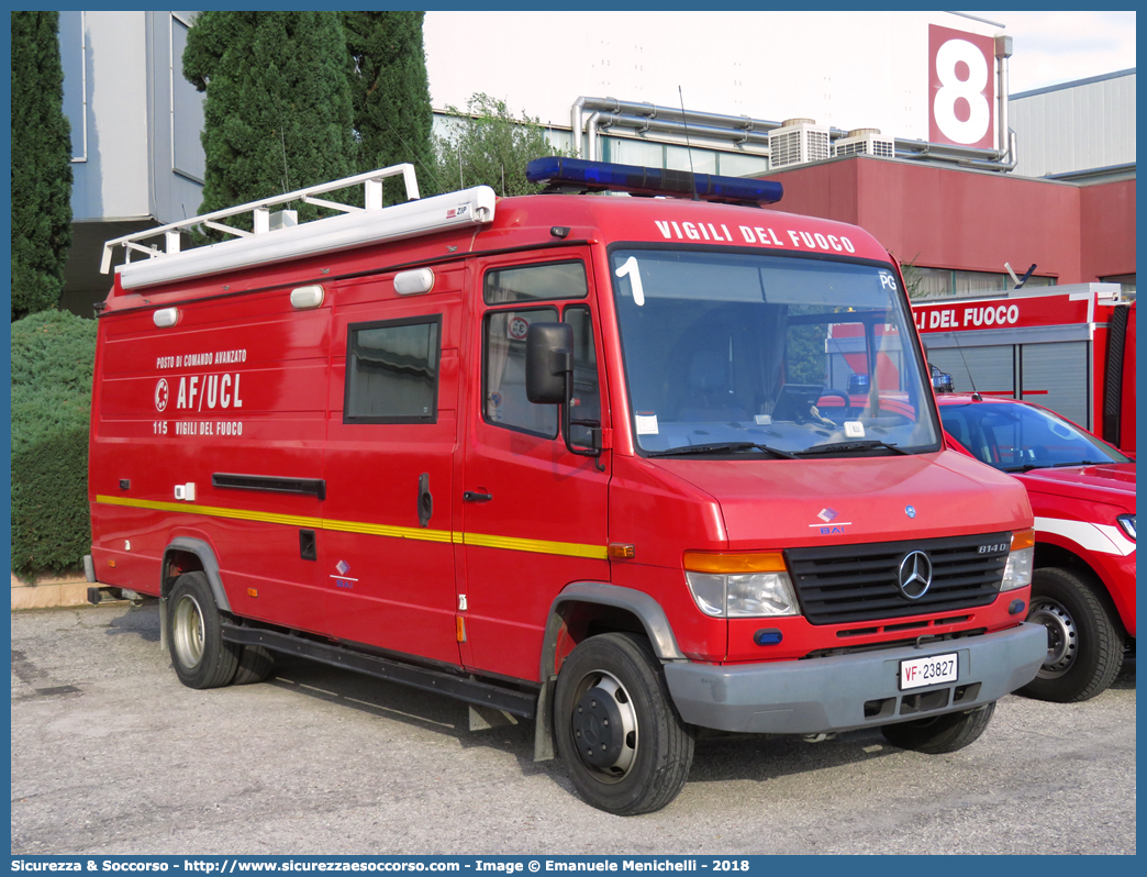 VF 23827
Corpo Nazionale Vigili del Fuoco
Mercedes Benz Vario 814D 
Allestitore BAI S.r.l.
Parole chiave: VVF;V.V.F.;Corpo;Nazionale;Vigili;del;Fuoco;AutoFurgone;Unità;Unita;Comando;Crisi;Locale;Logistico;Posto;Avanzato;AF/UCL;AF;UCL;Mercedes;Benz;Vario;814D;VF;Bai;Tecnica;23827