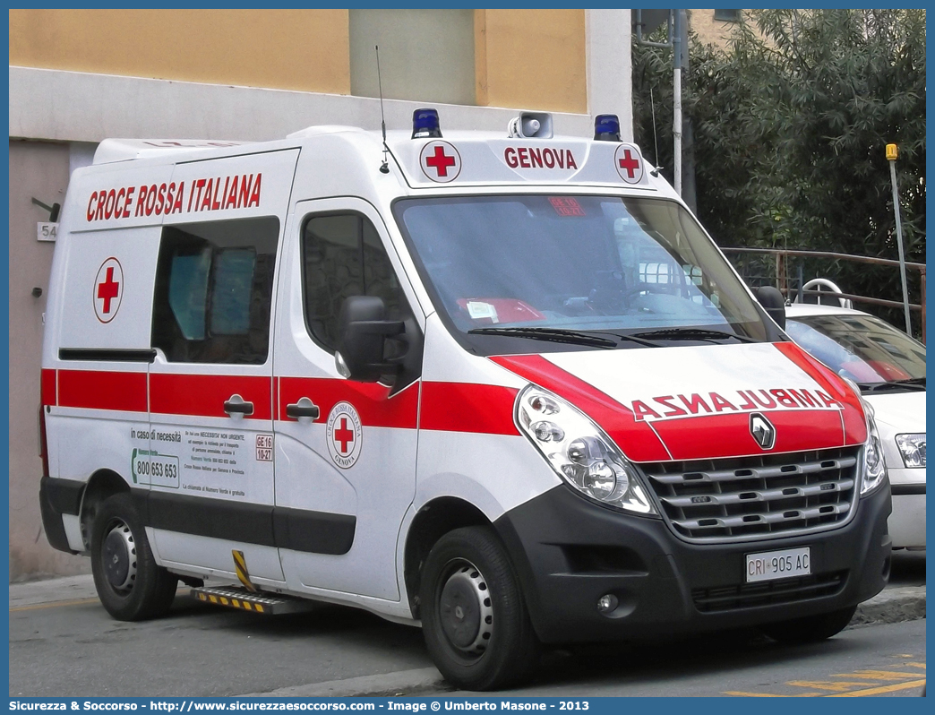 CRI 905AC
Croce Rossa Italiana
Genova
Renault Master IV serie
Parole chiave: Croce;Rossa;Italiana;CRI;C.R.I.;Ambulanza;Renault;Master;Genova