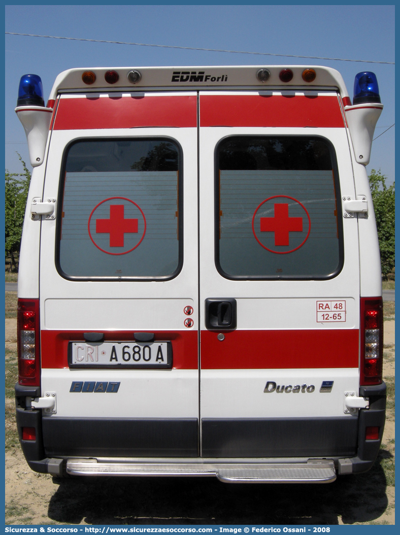 CRI A680A
Croce Rossa Italiana
Faenza
Fiat Ducato II serie restyling
Allestitore EDM S.r.l.
Parole chiave: Croce;Rossa;Italiana;CRI;C.R.I.;Ambulanza;Fiat;Ducato;EDM;Faenza