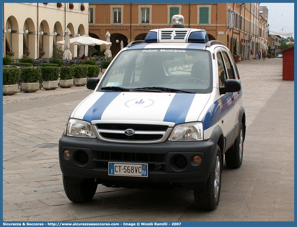 -
Polizia Municipale
Comune di Cervia
Daihatsu Terios II serie
Parole chiave: Polizia;Municipale;Locale;Cervia;Daihatsu;Terios