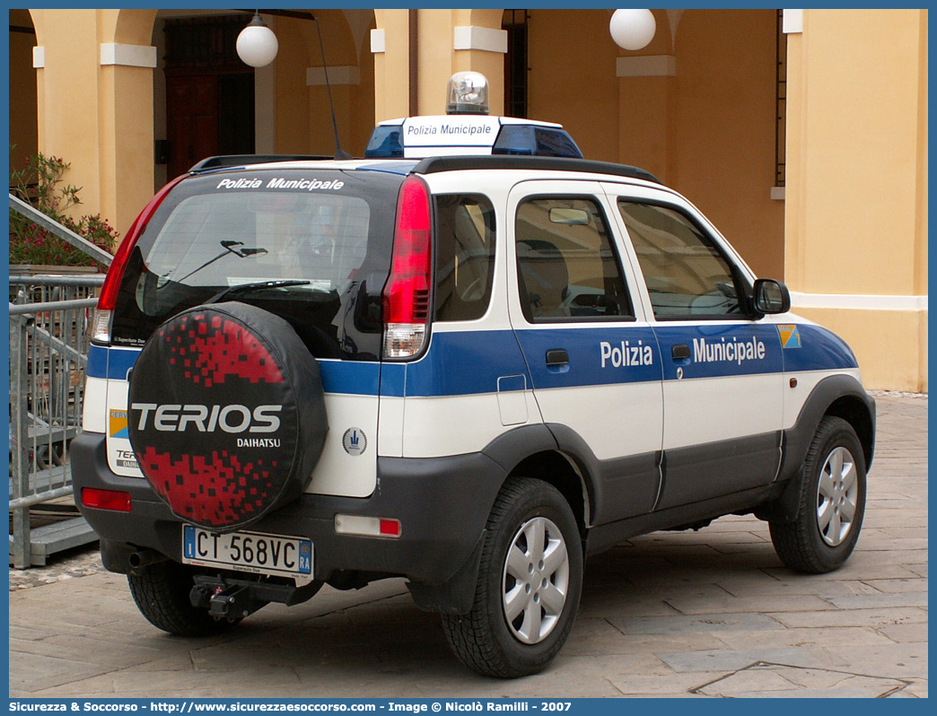 -
Polizia Municipale
Comune di Cervia
Daihatsu Terios II serie
Parole chiave: Polizia;Municipale;Locale;Cervia;Daihatsu;Terios