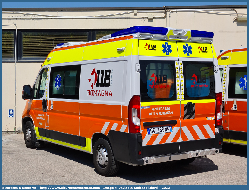 RMG 03
118 Romagna Soccorso
Peugeot Boxer III serie restyling
Allestitore Safety Car S.r.l.
Parole chiave: 118;Romagna;Soccorso;Ambulanza;Autoambulanza;Peugeot;Boxer;Safety Car;Orion