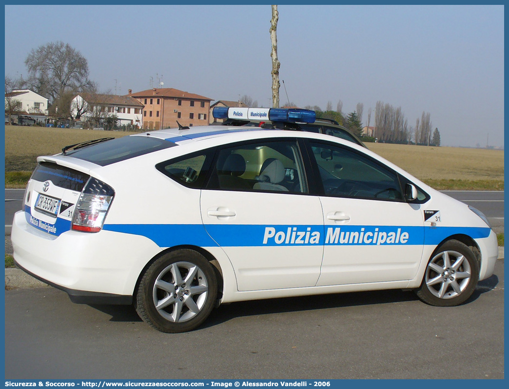 -
Polizia Municipale
Comune di Ferrara
Toyota Prius II serie
Allestitore Ciabilli S.r.l.
Parole chiave: Polizia;Municipale;Locale;Ferrara;Toyota;Prius;Ciabilli