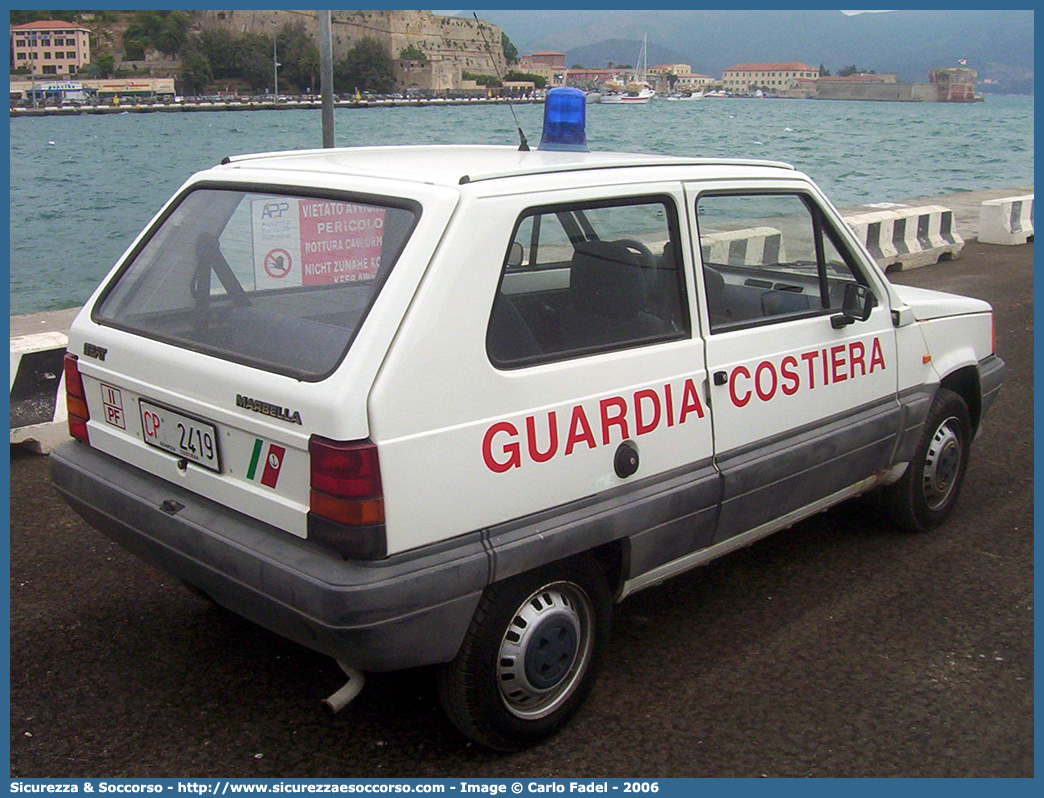 CP 2419
Corpo delle Capitanerie di Porto
Guardia Costiera
Seat Marbella
Parole chiave: Guardia Costiera;Capitaneria di Porto;Seat;Marbella