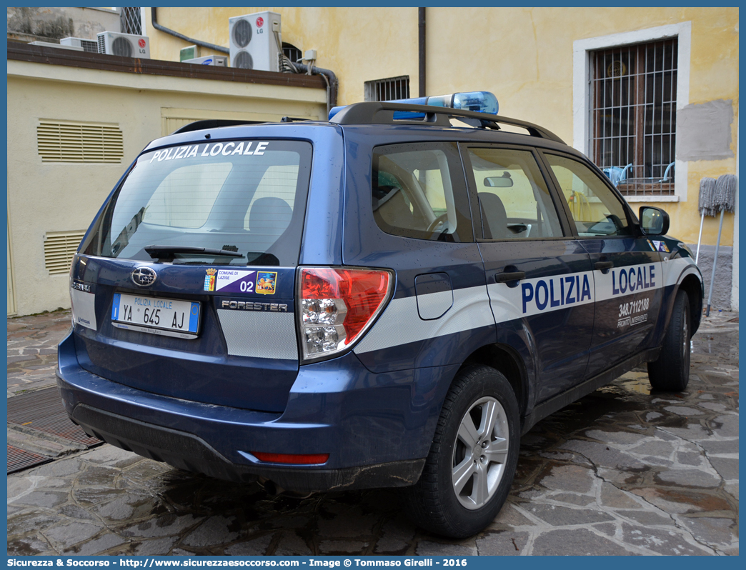 Polizia Locale YA645AJ
Polizia Locale
Comune di Lazise
Subaru Forester V serie
Allestitore Bertazzoni S.r.l.
(variante)
Parole chiave: Polizia;Locale;Municipale;Lazise;Subaru;Forester;Bertazzoni;YA645AJ;YA 645 AJ