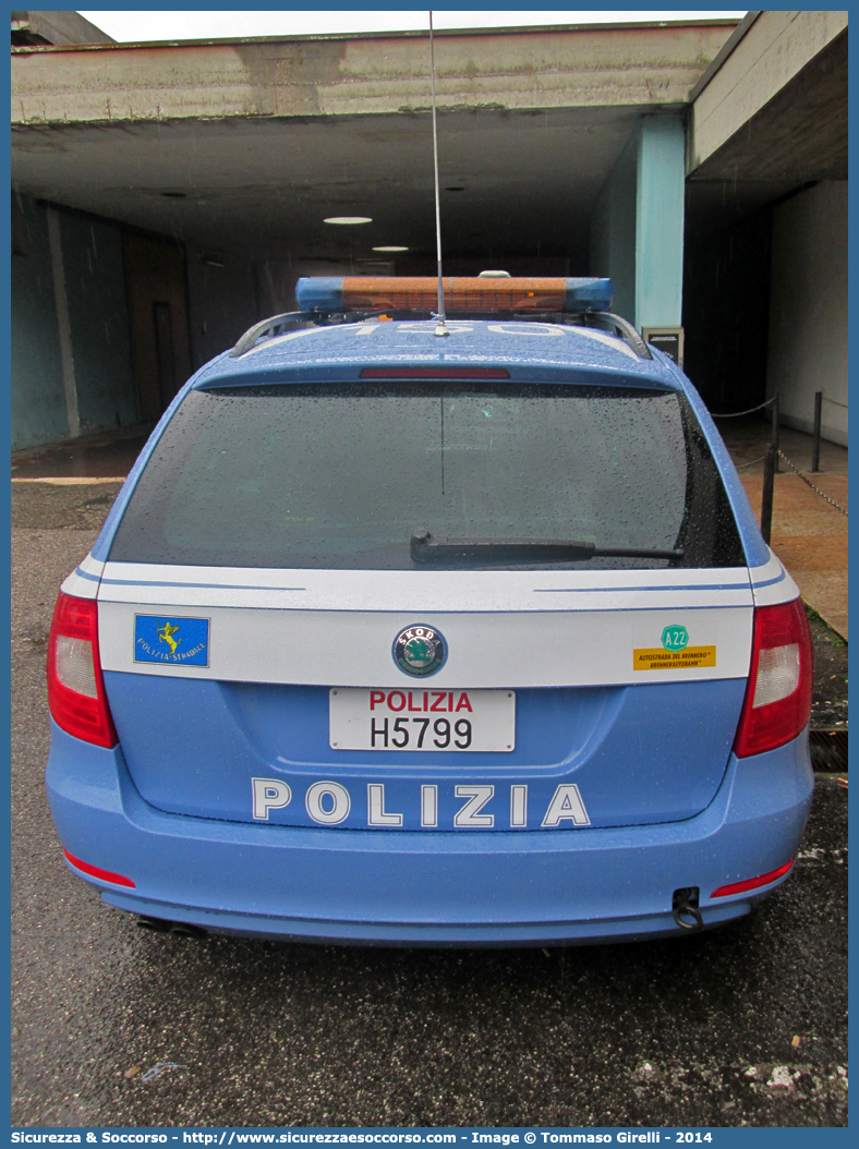 Polizia H5799
Polizia di Stato
Polizia Stradale
Autostrada del Brennero S.p.A.
Skoda Superb Wagon II serie
Allestitore Focaccia Group S.r.l. Group
Parole chiave: PS;P.S.;Polizia;di;Stato;Stradale;Autostrada;del;Brennero;Brenneroautobahn A.G.;Skoda;Superb;Wagon;Focaccia