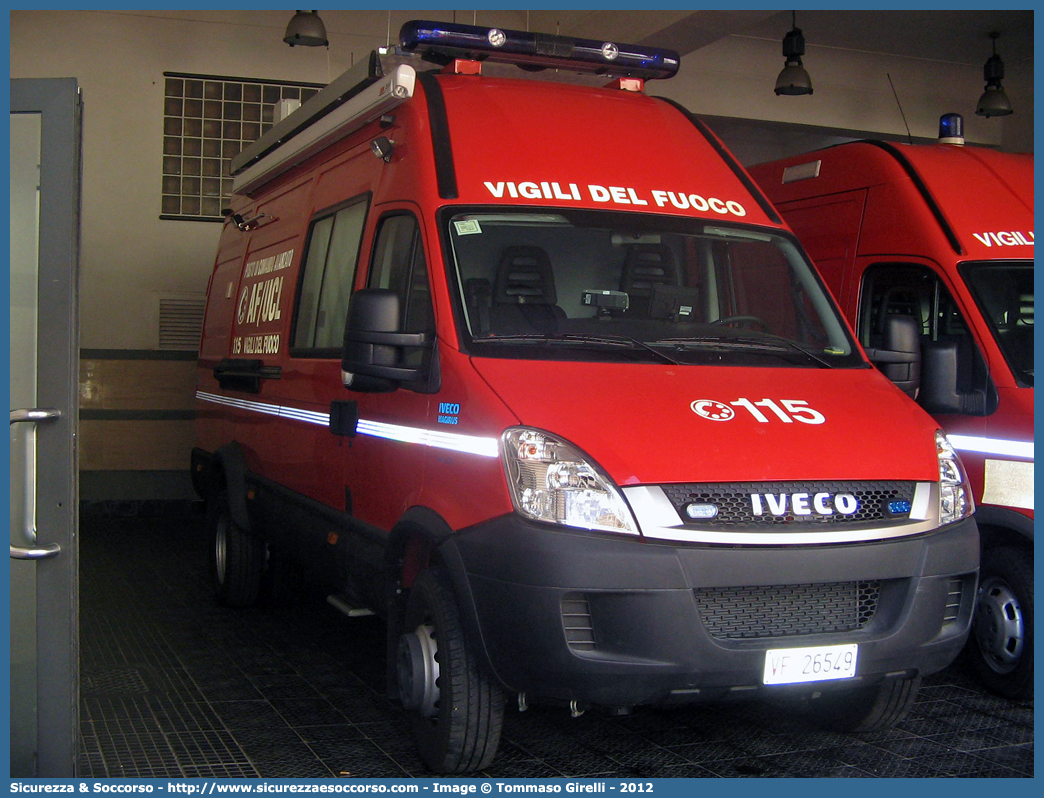 VF 26549
Corpo Nazionale Vigili del Fuoco
Iveco Daily 65C18 IV serie restyling
Allestitore Magirus Thales
Parole chiave: VVF;V.V.F.;Corpo;Nazionale;Vigili del Fuoco;Vigili;Fuoco;AutoFurgone;Unità;Unita;Comando;Crisi;Locale;Logistico;Posto;Avanzato;AF/UCL;AF;UCL;Iveco;Daily;65C18;Magirus;Thales;VF;26549