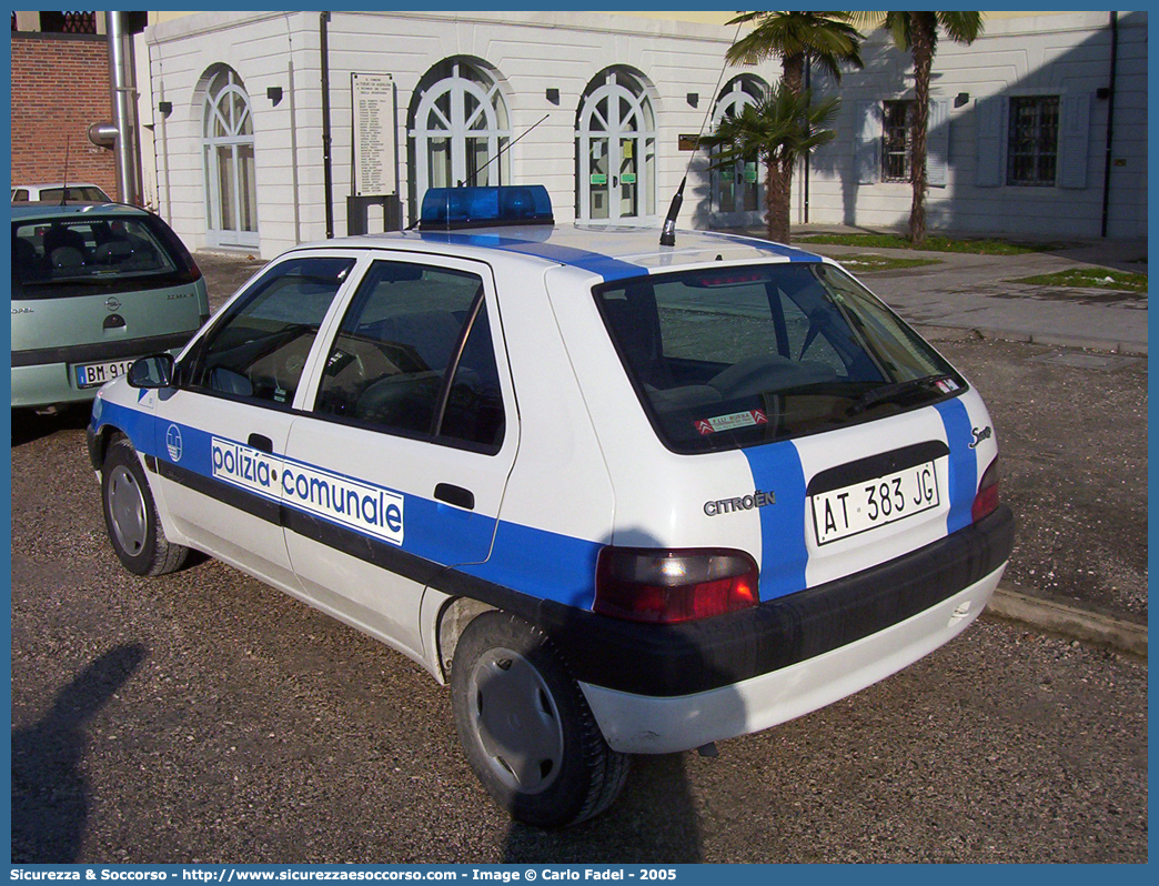 -
Polizia Comunale
Comune di Terzo di Aquileia
Citroen Saxo II serie
Parole chiave: Polizia;Locale;Comunale;Municipale;Terzo;Aquileia;Citroen;Saxo