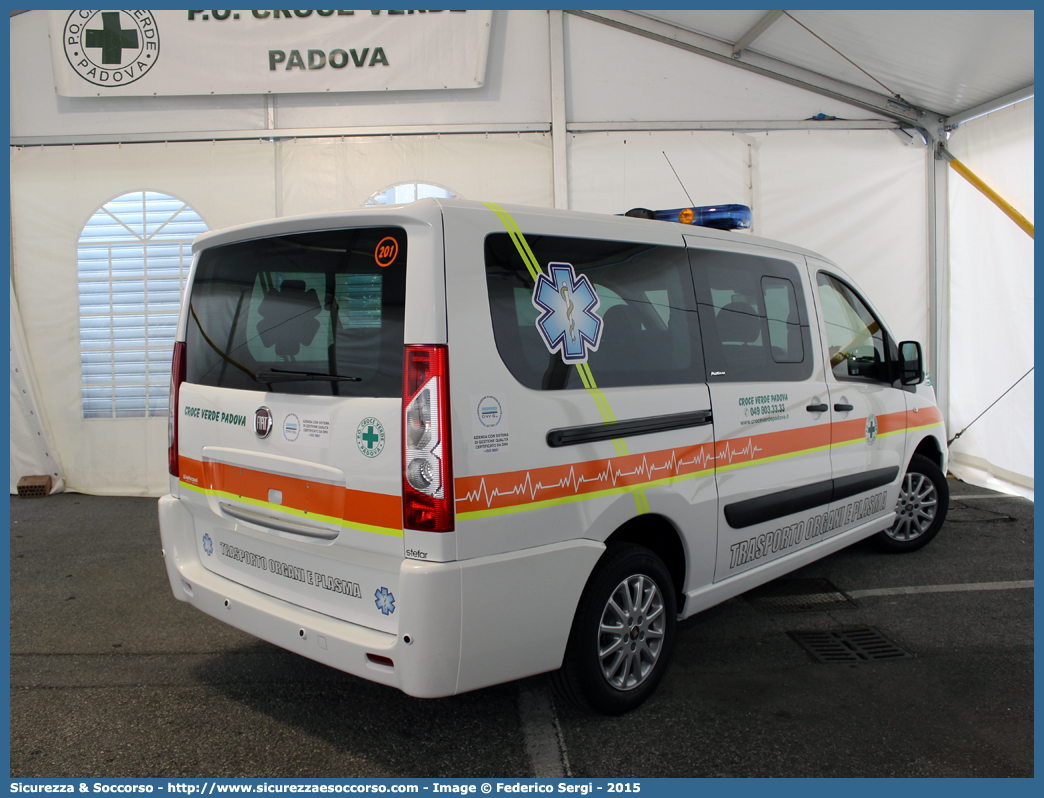 201
Pia Opera Croce Verde Padova
Fiat Scudo IV serie
Allestitore Bertazzoni S.r.l.
Parole chiave: Pia Opera;Croce Verde;Padova;Fiat;Scudo;Bertazzoni;Trasporto;Organi;Equipe;Espianti