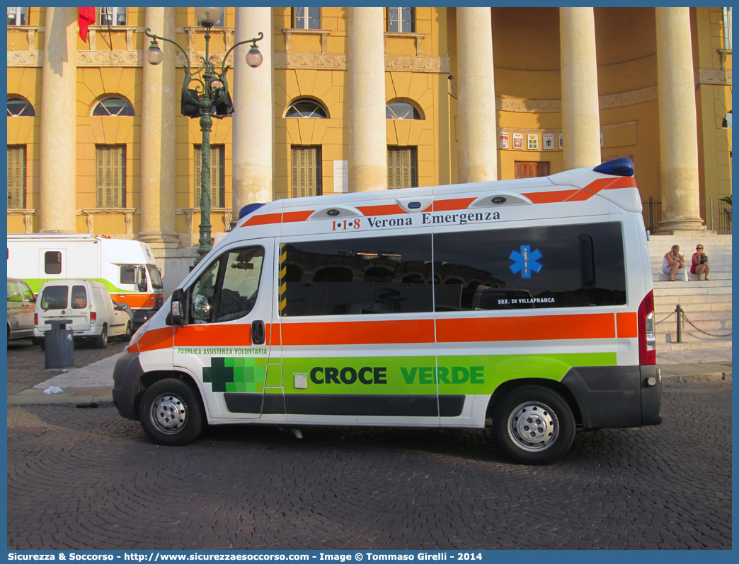 42
Croce Verde Verona
Fiat Ducato III serie
Allestitore Bollanti S.r.l.
Sezione di Villafranca
Parole chiave: Croce Verde;CV;C.V.;Verona;Pubblica;Assistenza;Ambulanza;Fiat;Ducato X250;Bollanti;42;Villafranca