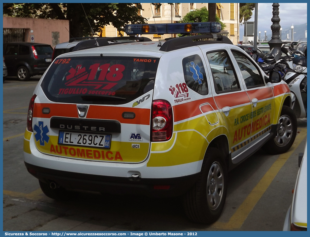 4792 / TANGO 1
P.A. Croce Verde Sestri Levante
Dacia Duster I serie
Allestitore AVS S.a.s.
Parole chiave: P.A.;PA;Croce;Verde;Sestri;Levante;Dacia;Duster;AVS;A.V.S.