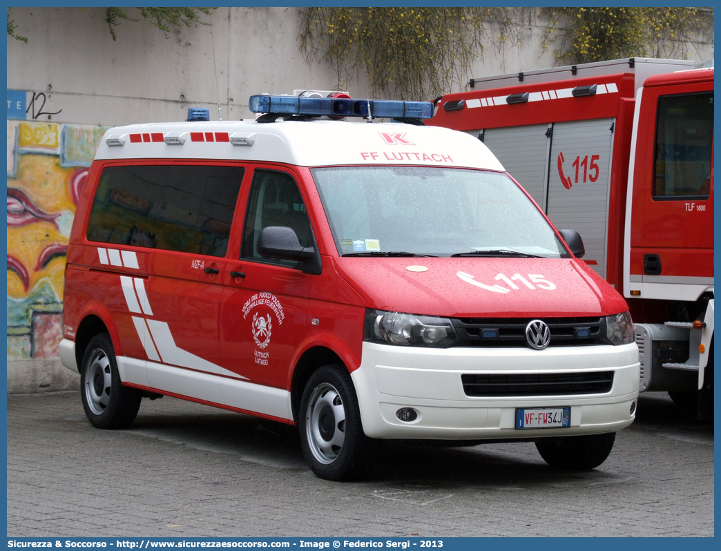 VF FW34J
Vigili del Fuoco Volontari Lutago
Freiwillige Feuerwehr Luttach
Volkswagen Transporter T5 restyling 
Allestitore Kofler Fahrzeugbau S.n.c.
Parole chiave: VF;VFV;V.F.;V.F.V.;Vigili;Fuoco;Volontari;Freiwillige;Feuerwehr;Lutago;Luttach;Volkswagen;Transporter;T5;Kofler;Fahrzeugbau