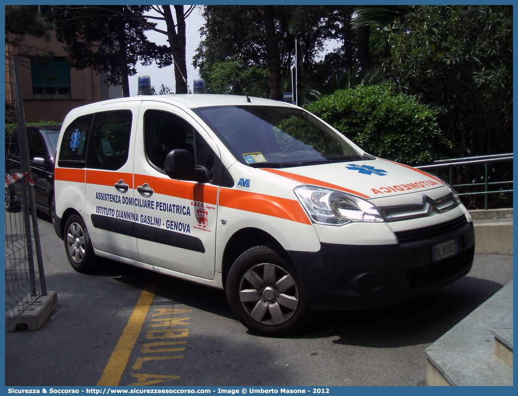 -
Istituto Giannina Gaslini
Citroen Berlingo II serie
Allestitore AVS S.a.s.
Assistenza Domiciliare Pediatrica
Parole chiave: Istituto;Giannina;Gaslini;Citroen;Berlingo;Assistenza;Domiciliare;Pediatrica;AVS;A.V.S.