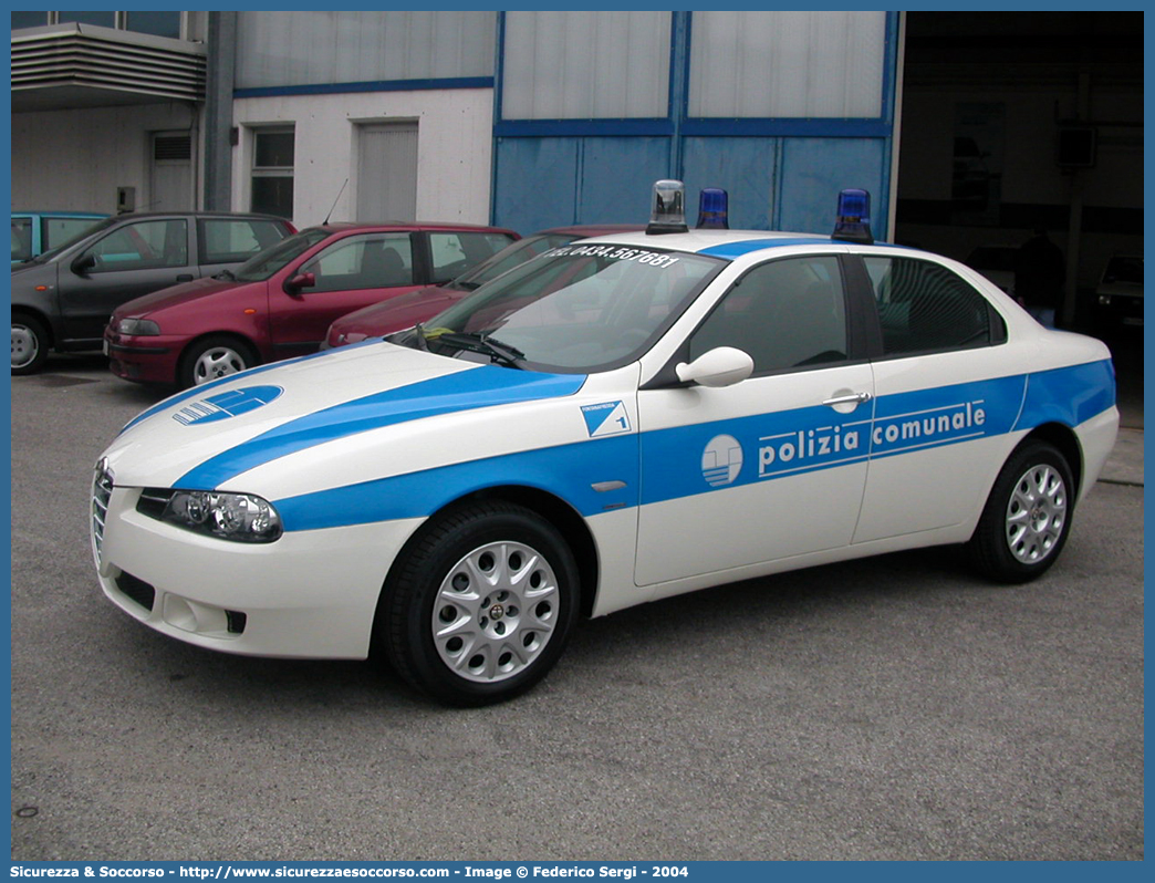 -
Polizia Comunale
Comune di Fontanafredda
Alfa Romeo 156 II serie
Parole chiave: Polizia;Locale;Comunale;Municipale;Comunale;Alfa;Romeo;156