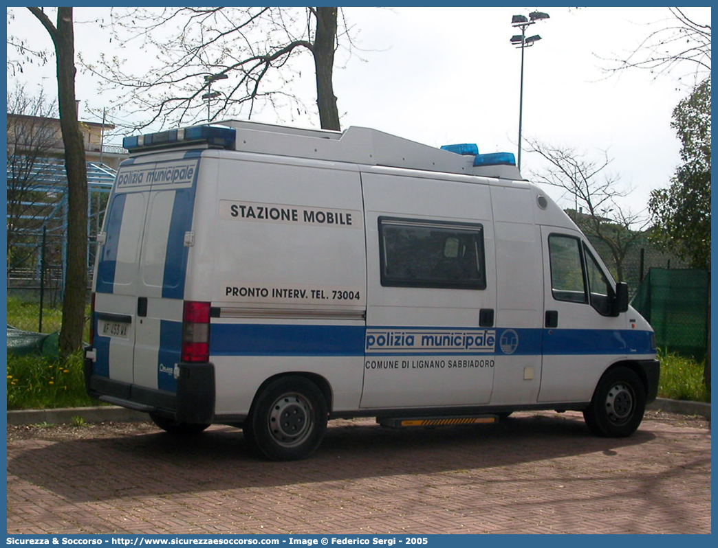 -
Polizia Municipale
Comune di Lignano Sabbiadoro
Fiat Ducato II serie
Allestitore Orlandi S.r.l.
Parole chiave: Polizia;Locale;Comunale;Municipale;Lignano;Sabbiadoro;Fiat;Ducato;Orlandi