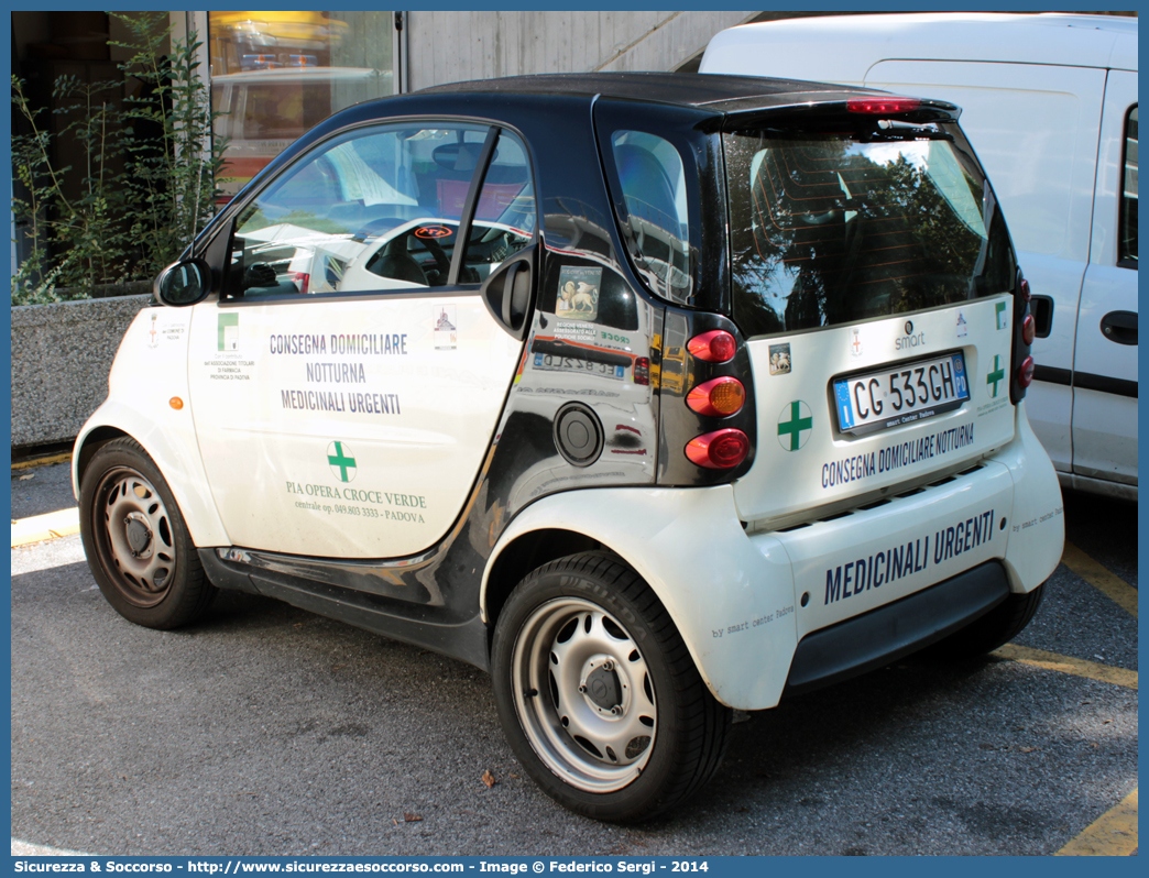 -
Pia Opera Croce Verde Padova
Smart ForTwo I serie restyling
Consegna Domiciliare Notturna Medicinali Urgenti
Parole chiave: Pia;Opera;Croce;Verde;Padova;Ambulanza;Smart;Fortwo