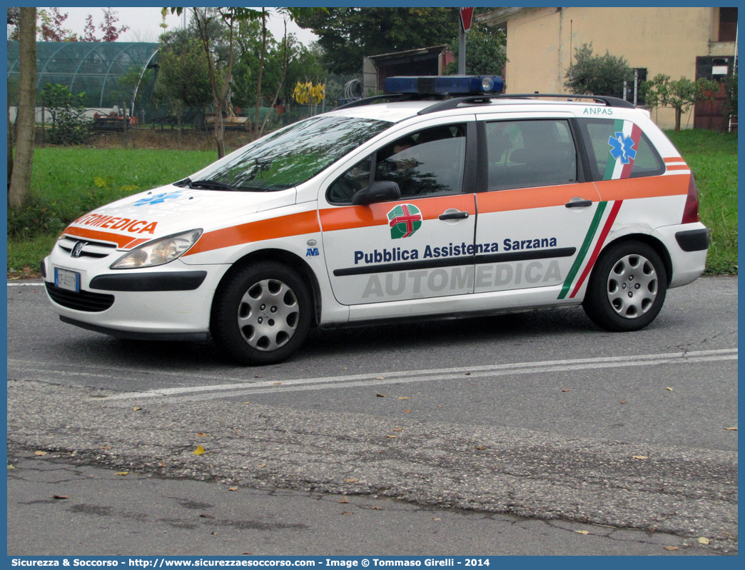 5764
Pubblica Assistenza Sarzana
Peugeot 307 Stationwagon
Automedica
Allestitore AVS S.a.s.
Parole chiave: PA;P.A.;Pubblica;Assistenza;Sarzana;Peugeot;307;AVS;A.V.S.;Automedica