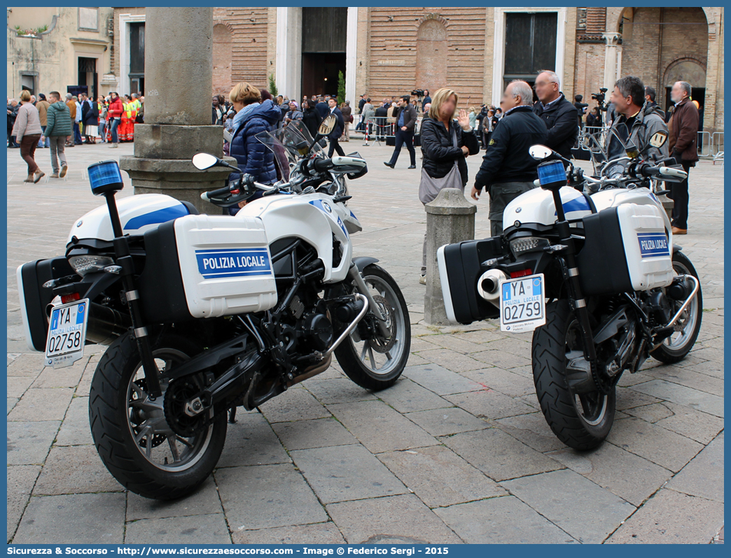 Polizia Locale YA02758 e YA02759
Polizia Locale
Comune di Padova
BMW F700GS
Parole chiave: PL;P.L.;PM;P.M.;Polizia;Locale;Municipale;Padova;BMW;F700GS;F;700;F700;GS