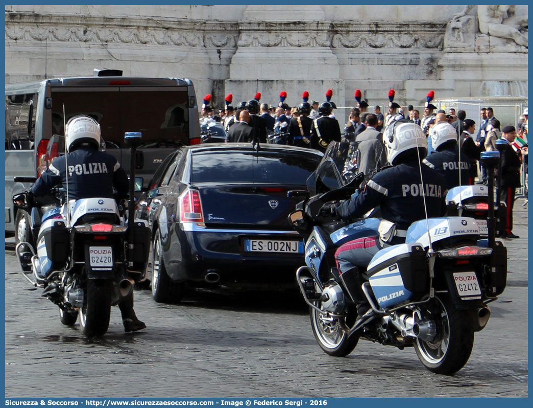 Polizia G2412 e G2420
Polizia di Stato
Polizia Stradale
Bmw R1200RT III serie
Allestitore Carrozzeria Marazzi S.r.l.
Parole chiave: PS;P.S.;Polizia;di;Stato;Stradale;BMW;R1200;RT;R;1200;RT;R;RT;Marazzi