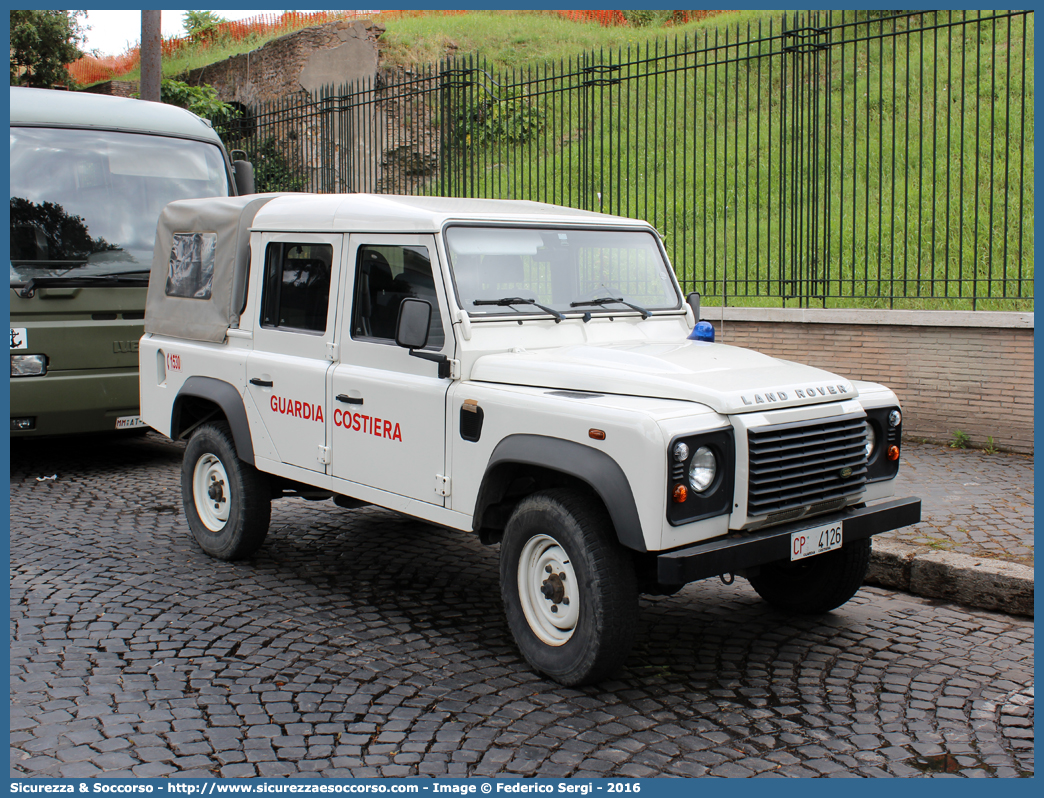 CP 4126
Corpo delle Capitanerie di Porto
Guardia Costiera
Land Rover Defender 110
Parole chiave: CP;C.P.;GC;G.C.;Guardia;Costiera;Capitaneria;Capitanerie;di;Porto;Land;Rover;Defender;110