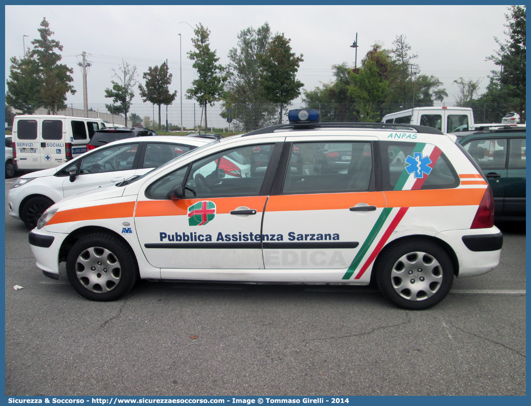 5764
Pubblica Assistenza Sarzana
Peugeot 307 Stationwagon
Automedica
Allestitore AVS S.a.s.
Parole chiave: PA;P.A.;Pubblica;Assistenza;Sarzana;Peugeot;307;AVS;A.V.S.;Automedica