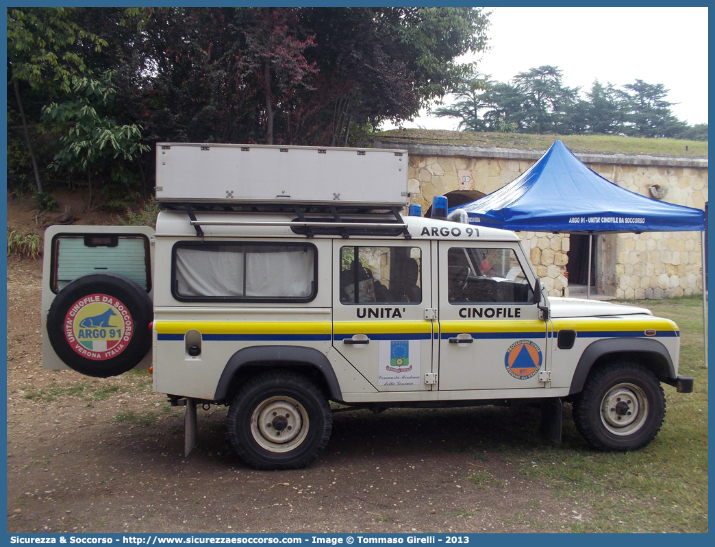 -
Protezione Civile
Argo 91
Unità Cinofile
Land Rover Defender 110
Parole chiave: PC;P.C.;Protezione Civile;Argo;91;Unità;Cinofile;Land Rover;Defender;110