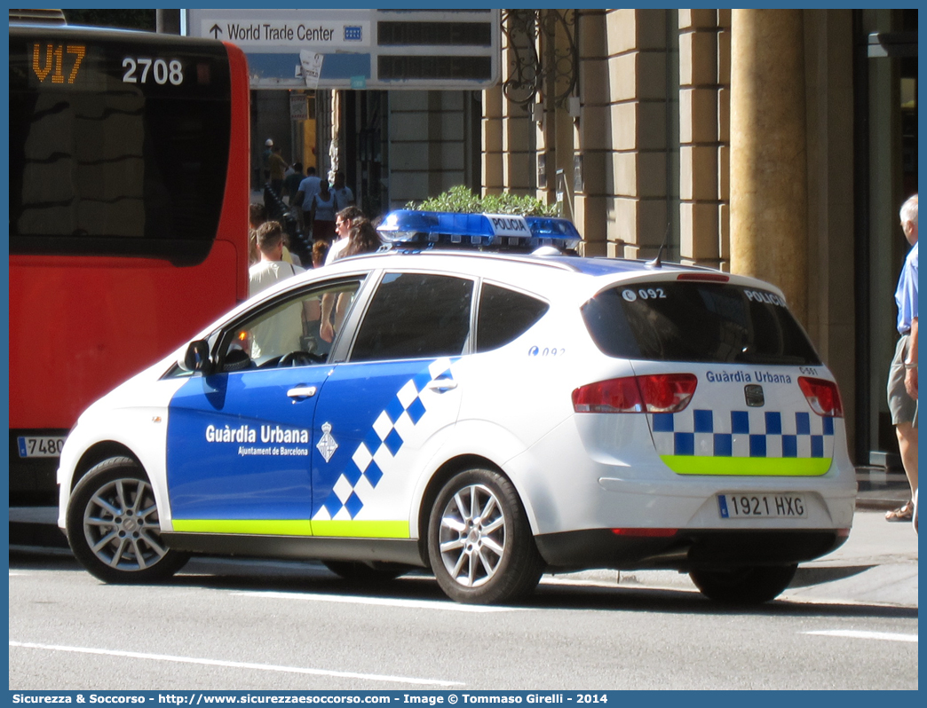 C551
Reino de España
Guardia Urbana Ayuntament de Barcelona
Seat Altea XL 
Parole chiave: Regno di Spagna;Spagna;Espana;España;Reino de España;Guardia;Urbana;Ayuntament;Barcelona;Seat;Altea;XL