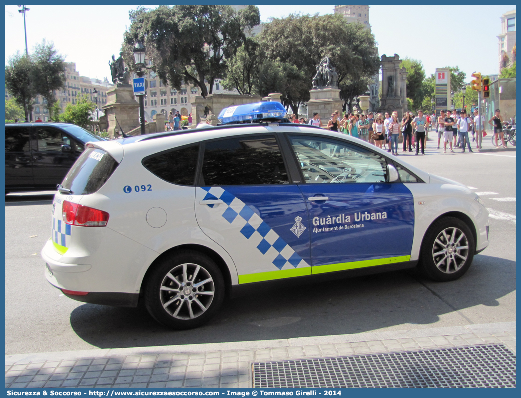 C619
Reino de España
Guardia Urbana Ayuntament de Barcelona
Seat Altea XL 
Parole chiave: Regno di Spagna;Spagna;Espana;España;Reino de España;Guardia;Urbana;Ayuntament;Barcelona;Seat;Altea;XL