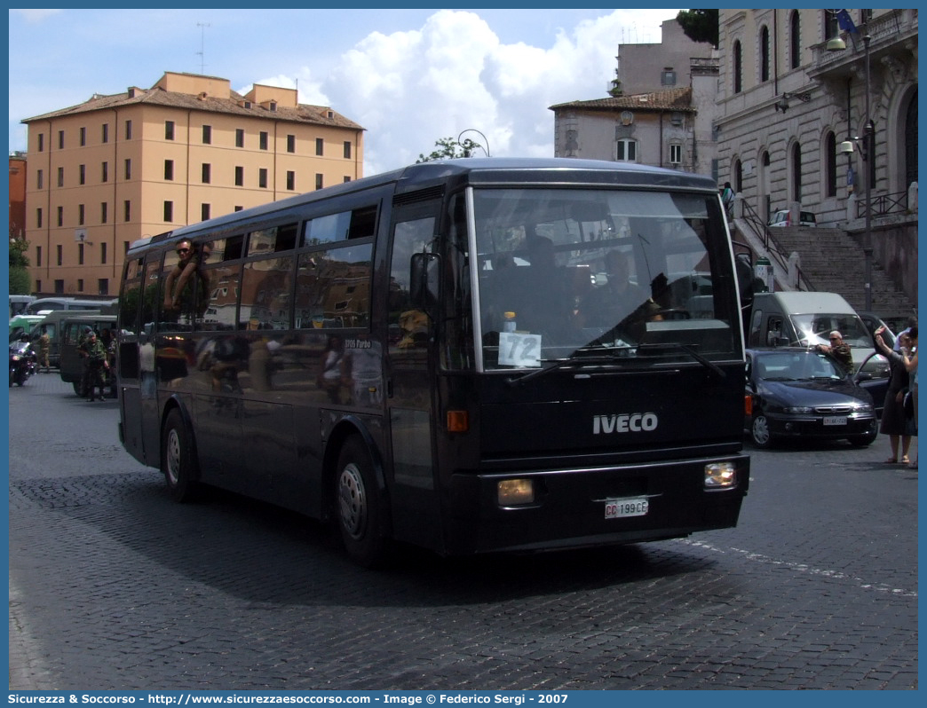 CC 199CE
Arma dei Carabinieri
Iveco 370S Turbo
Parole chiave: CC;C.C.;Arma;dei;Carabinieri;Bus;Minibus;Iveco;370;S;Turbo;199CE