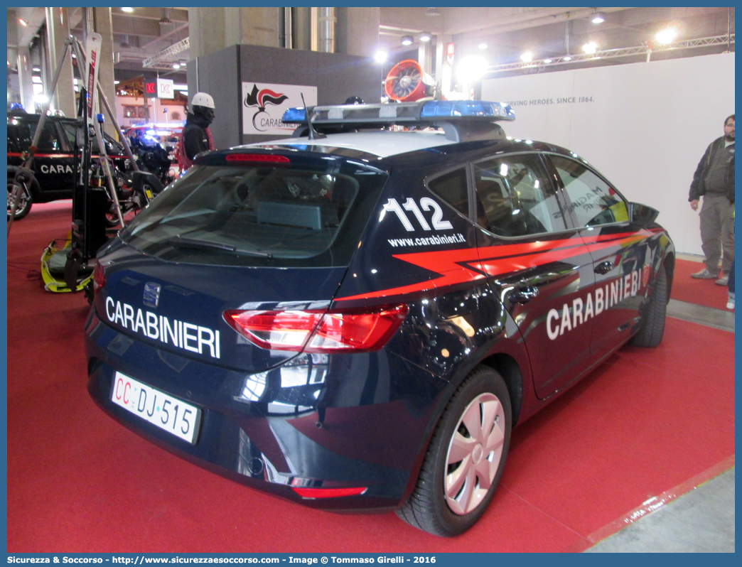 CC DJ515
Arma dei Carabinieri
Seat Leon III serie
Allestitore Nuova Carrozzeria Torinese S.r.l.
Parole chiave: CC;C.C.;Arma;dei;Carabinieri;Radiomobile;Radio;Mobile;Seat;Leon;NCT;Nuova Carrozzeria Torinese