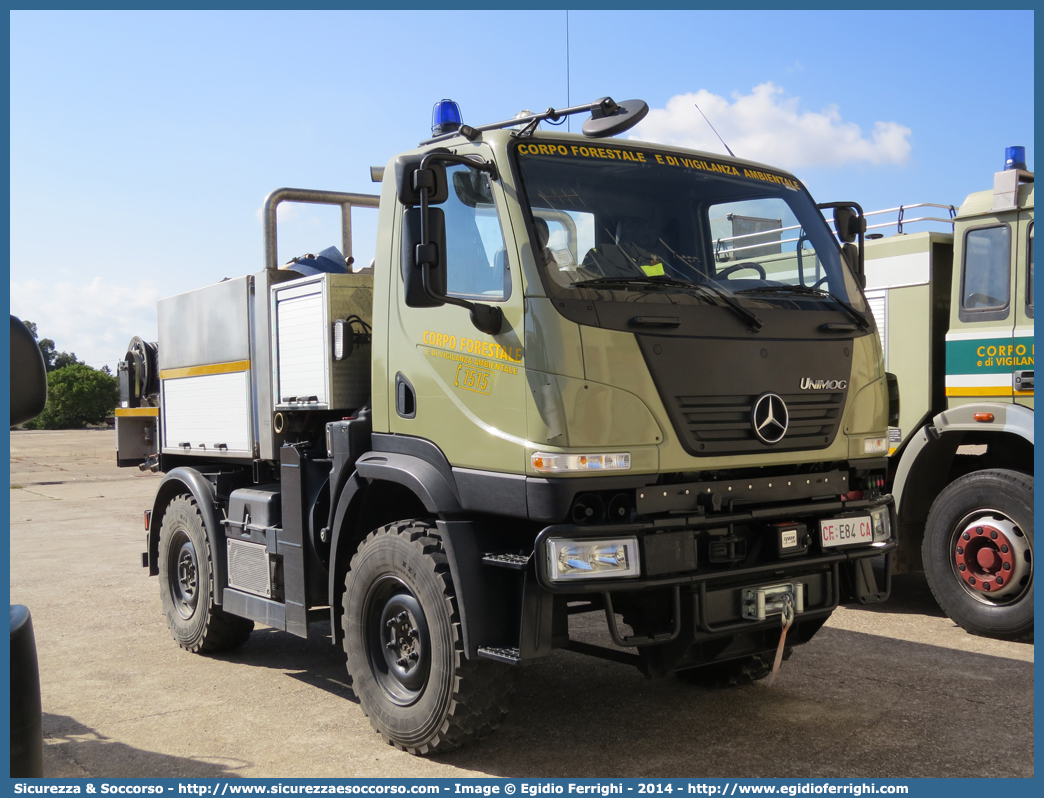 CFva E84 CA
Corpo Forestale
e di Vigilanza Ambientale
Regione Sardegna
Mercedes Benz Unimog U20
Allestitore Amatori S.r.l.
Parole chiave: CFVA;C.F.V.A.;Corpo;Forestale;Vigilanza;Ambientale;Sardegna;Mercedes Benz;Unimog;U20;Amatori