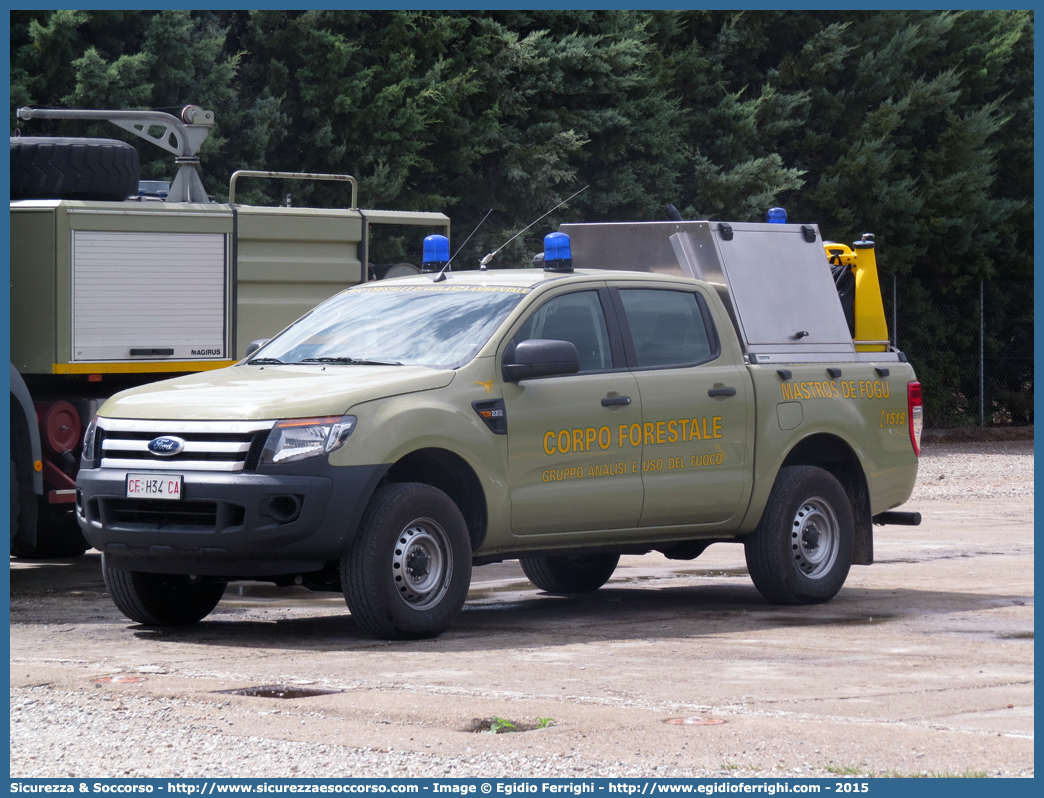 CFva H34 CA
Corpo Forestale
e di Vigilanza Ambientale
Regione Sardegna
Ford Ranger III serie restyling
Allestitore Amatori S.r.l.
Gruppo Analisi e Uso del Fuoco
Mastros de Fogu
Parole chiave: CFVA;C.F.V.A.;Corpo;Forestale;Vigilanza;Ambientale;Sardegna;Ford;Ranger;Gruppo;Analisi;e;Uso;del;Fuoco;Mastros;de;Fogu;Amatori