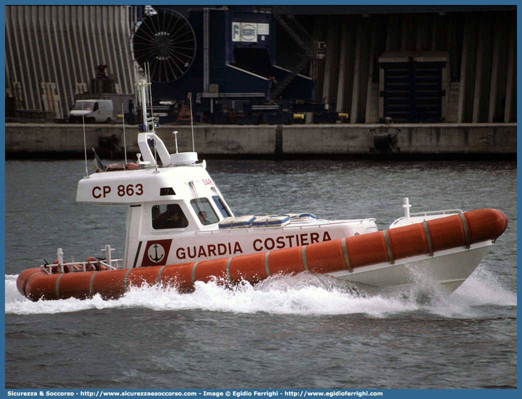 CP 863
Corpo delle Capitanerie di Porto
Guardia Costiera
Vedetta Costiera Classe 802
Cantieri Navali CodecasaDue S.p.A.
Parole chiave: CP;C.P.;G.C.;GC;Guardia;Costiera;Capitaneria;Capitanerie;Porto;Vedetta;Vedette;Costiera;Costiere;Classe;802;CodecasaDue