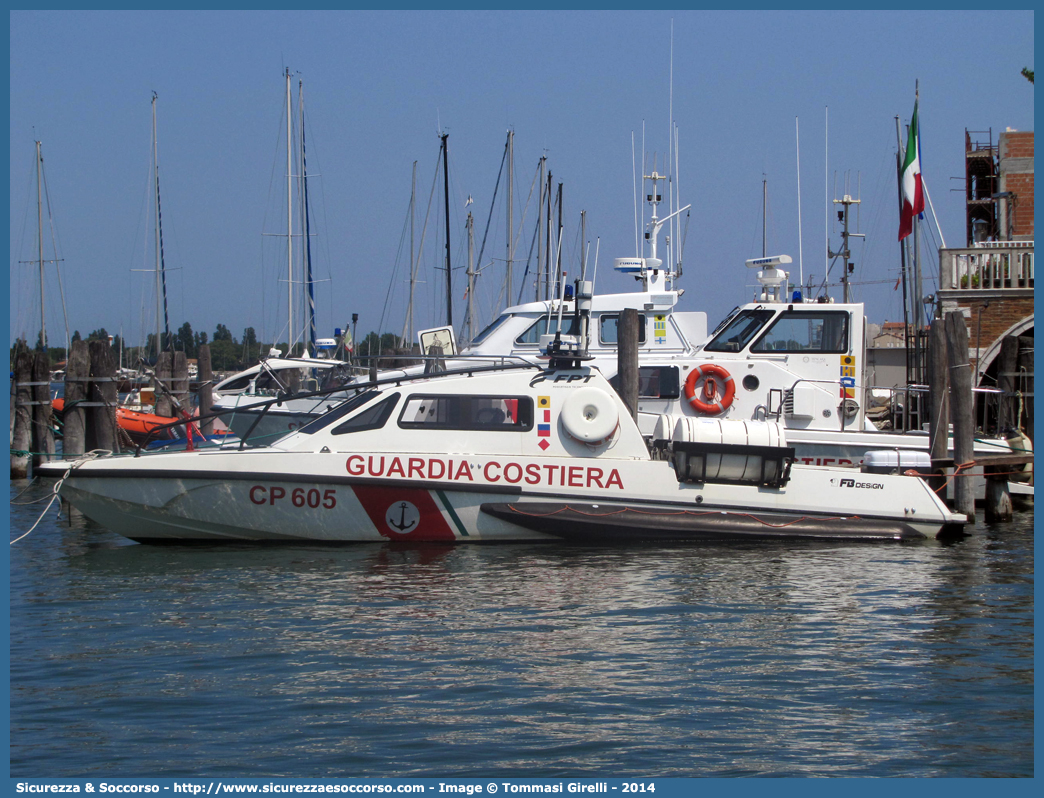 CP 605
Corpo delle Capitanerie di Porto
Guardia Costiera
Vedetta Costiera Classe 601
Parole chiave: Guardia;Costiera;Capitaneria;Capitanerie;Porto;Vedetta;Vedette;Costiera;Costiere;Classe;601;CP;C.P.;G.C.;GC;CP605;CP 605