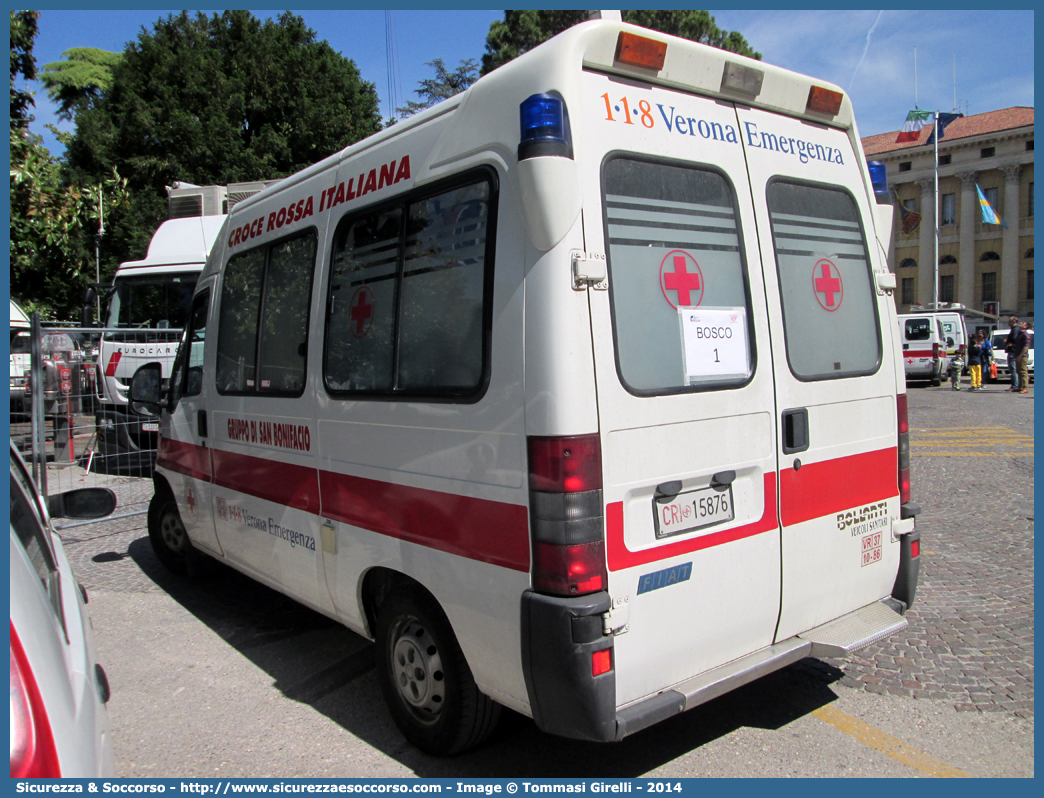 CRI 15876
Croce Rossa Italiana
Verona
Fiat Ducato II serie
Allestitore Bollanti S.r.l.
Parole chiave: Croce;Rossa;Italiana;CRI;C.R.I.;Ambulanza;Fiat;Ducato;Bollanti;Verona;15876