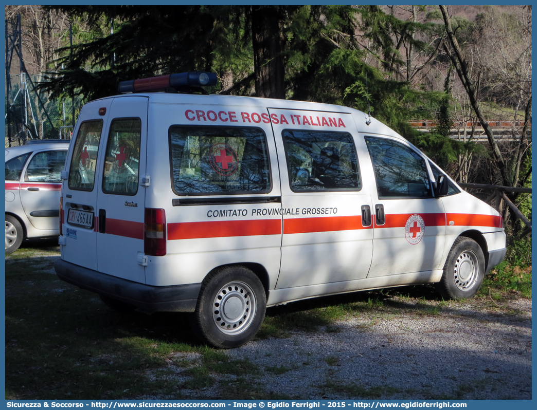 CRI 466AA
Croce Rossa Italiana
Grosseto
Fiat Scudo II serie
Allestitore Odone S.r.l.
Parole chiave: CRI;C.R.I.;Croce Rossa Italiana;Fiat;Scudo;Grosseto;Odone;466AA