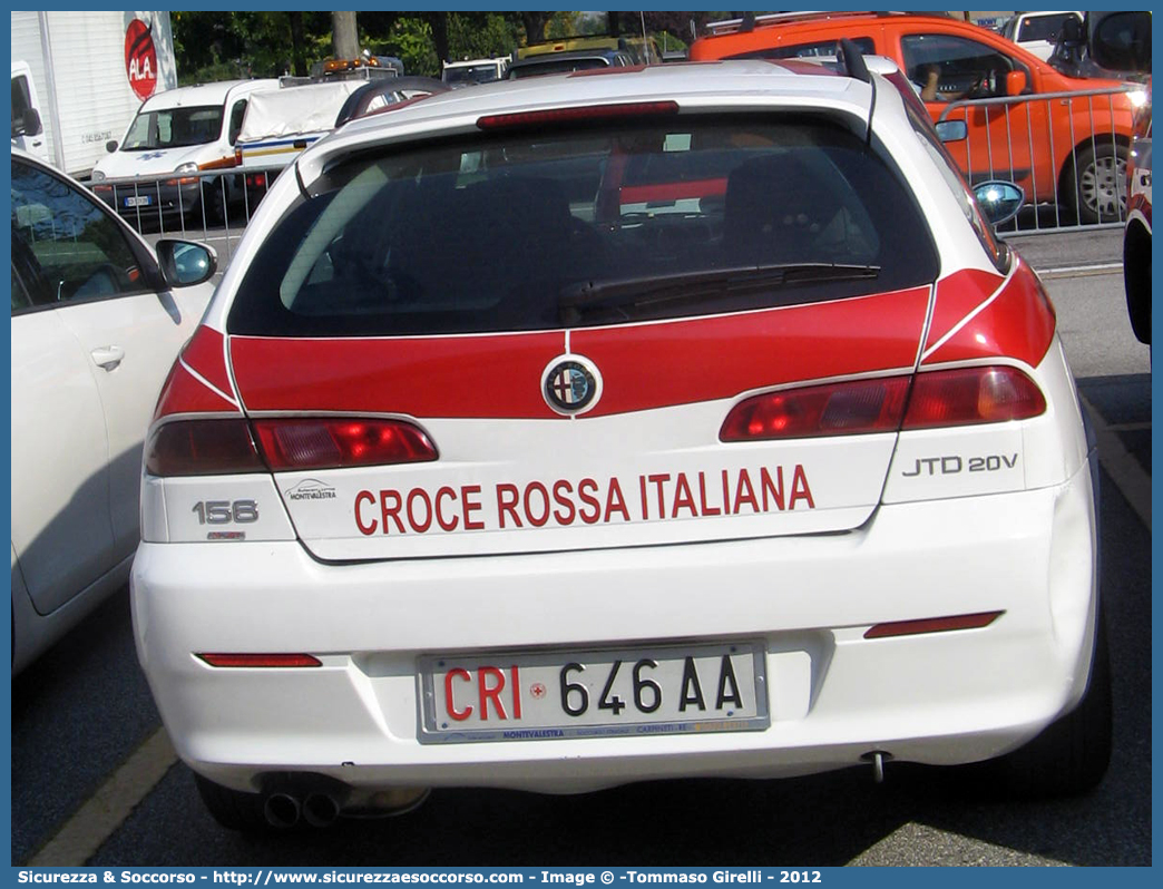 CRI 646AA
Croce Rossa Italiana
Toano
Alfa Romeo 156 Sportwagon II serie
Parole chiave: CRI;C.R.I.;Croce;Rossa;Italiana;Alfa;Romeo;156;Sportwagon;Toano;646AA