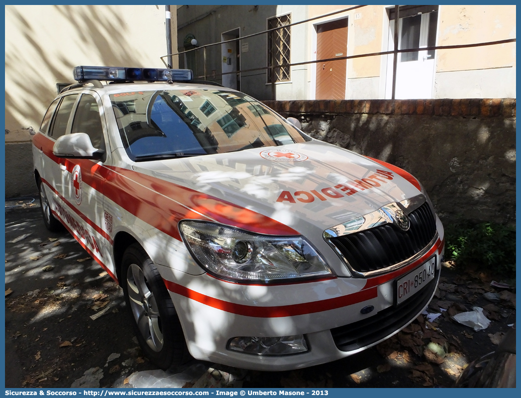 CRI 850AC
Croce Rossa Italiana
Genova Ponente (GE)
Skoda Octavia Wagon III serie
Parole chiave: CRI;C.R.I.;Croce Rossa Italiana;Automedica;Auto Medica;Automedicalizzata;Auto Medicalizzata;Skoda;Octavia;Wagon;Genova;Ponente;850AC