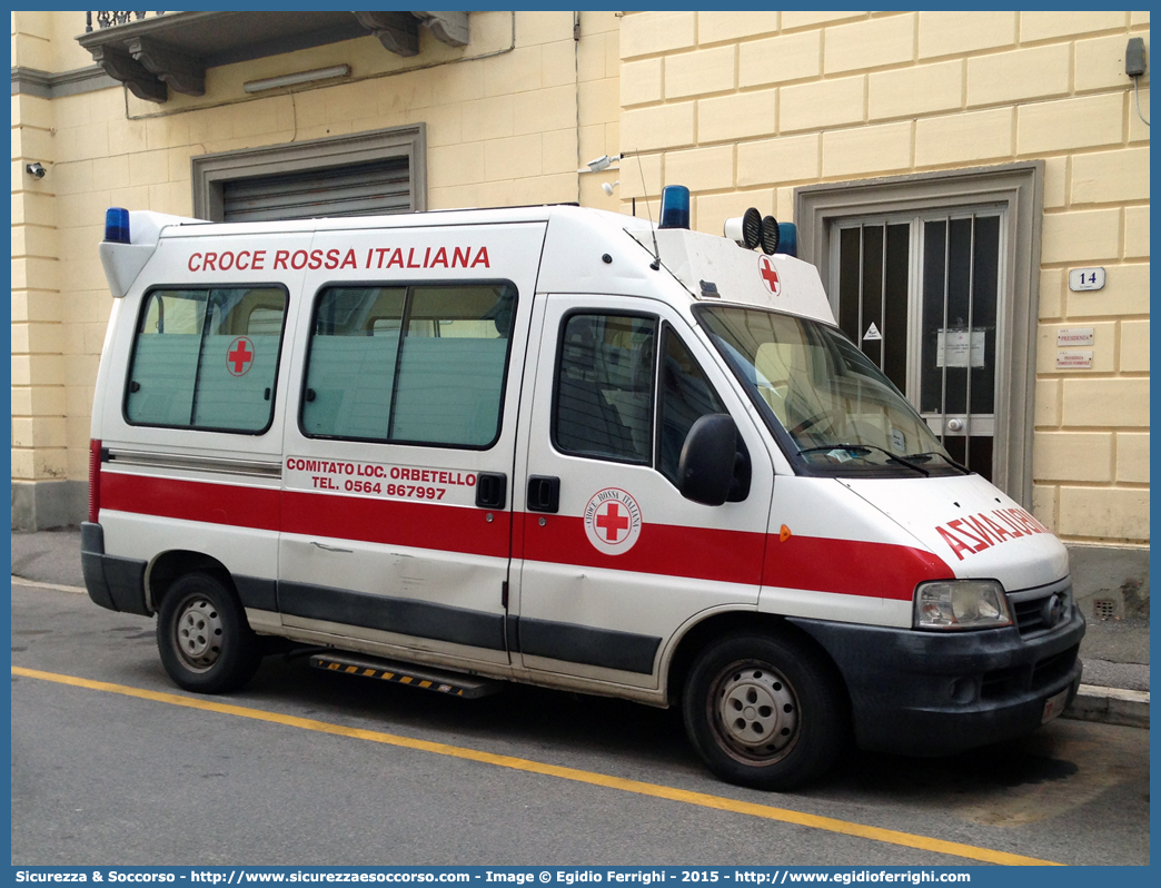 CRI A422A
Croce Rossa Italiana
Orbetello (GR)
Fiat Ducato II serie restyling
Allestitore Boneschi S.r.l.
Parole chiave: Croce;Rossa;Italiana;CRI;C.R.I.;Ambulanza;Fiat;Ducato;Orbetello;Savio;Boneschi;A422A