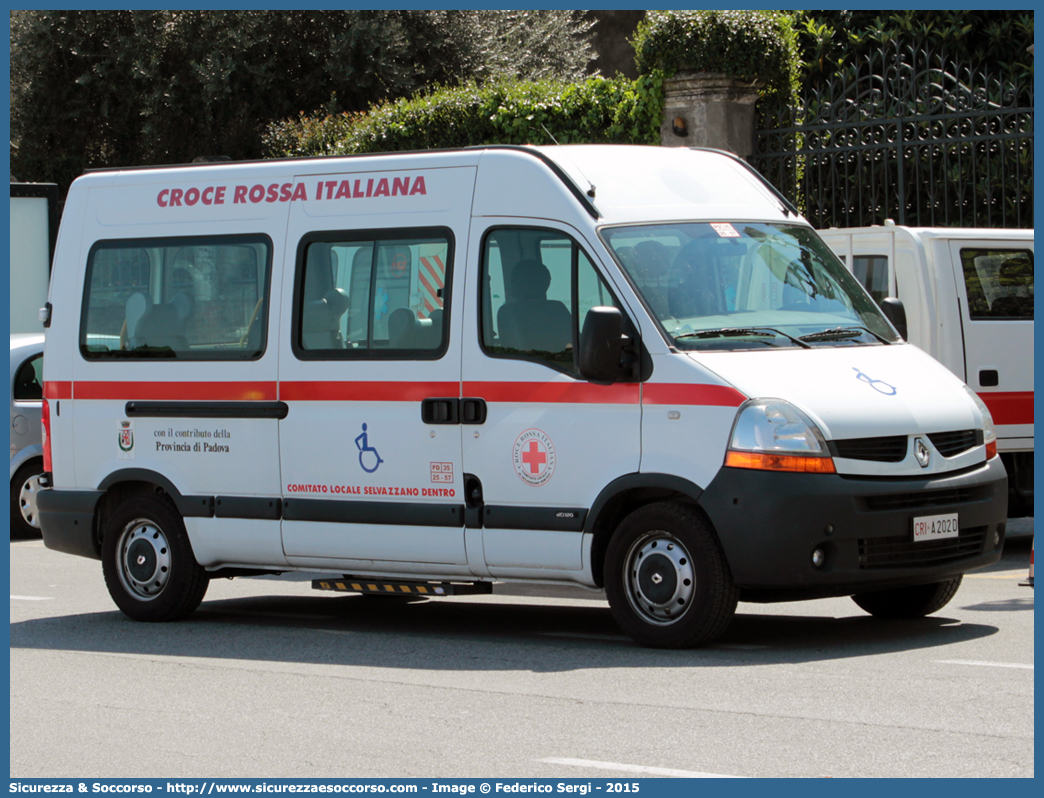 CRI A202D
Croce Rossa Italiana
Selvazzano Dentro (PD)
Renault Master III serie
Parole chiave: CRI;C.R.I.;Croce;Rossa;Italiana;Selvazzanoi;Renault;Master;A202D