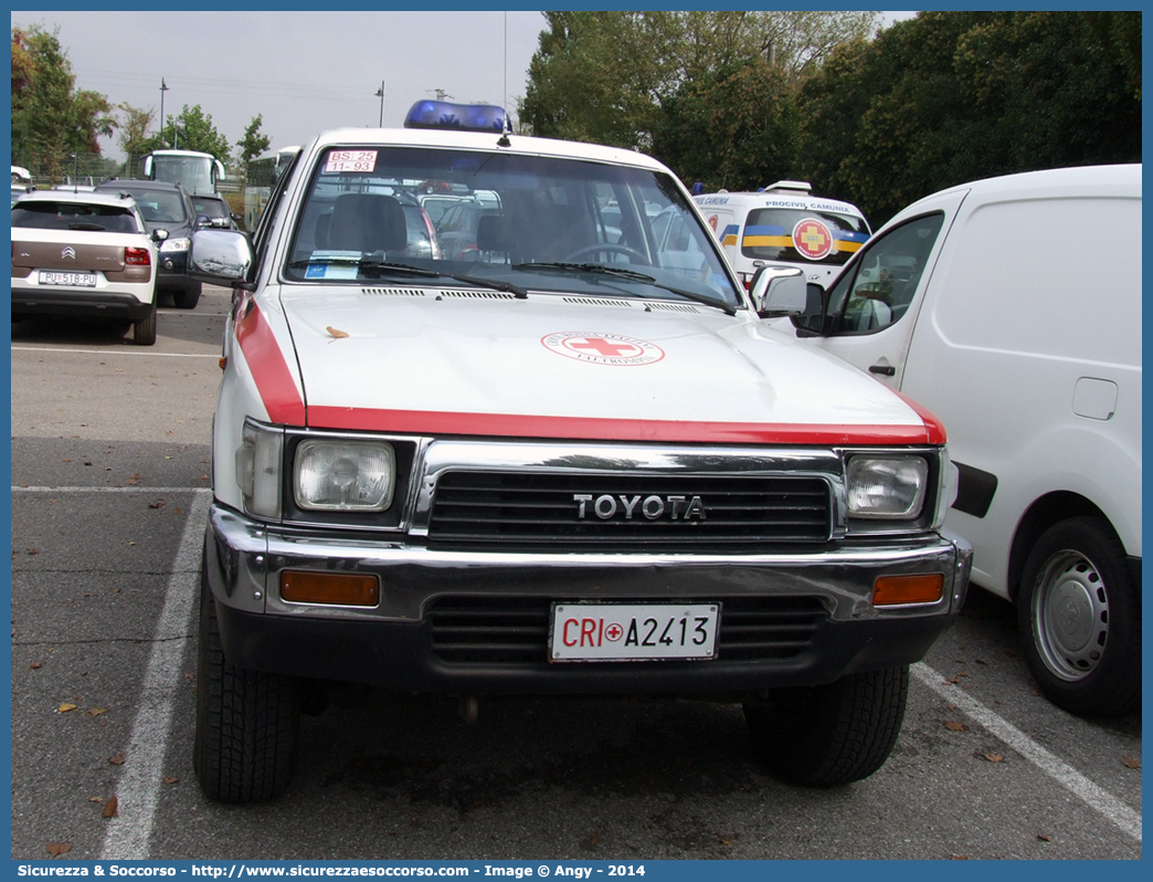 CRI A2413
Croce Rossa Italiana
Valtrompia (BS)
Toyota 4Runner II serie
Parole chiave: CRI;C.R.I.;Croce Rossa Italiana;Valtrompia;Toyota;4Runner