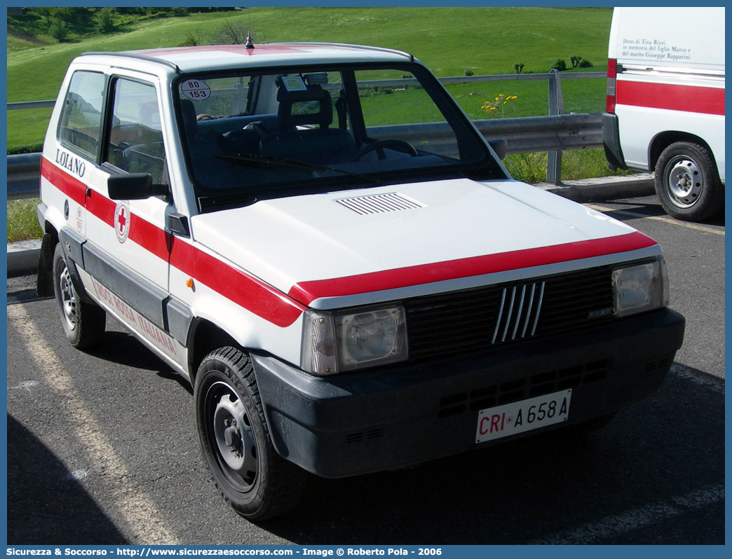 CRI A658A
Croce Rossa Italiana
Loiano (BO)
Fiat Panda 4x4 II serie
Parole chiave: CRI;C.R.I.;Croce;Rossa;Italiana;Fiat;Panda;4x4;Loiano