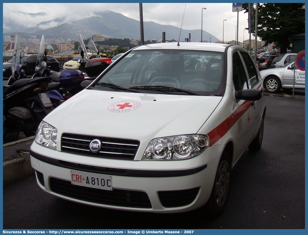 CRI A810C
Croce Rossa Italiana
Cogoleto (GE)
Fiat Punto III serie
Parole chiave: Croce;Rossa;Italiana;CRI;C.R.I.;Fiat;Punto;Cogoleto;A810C