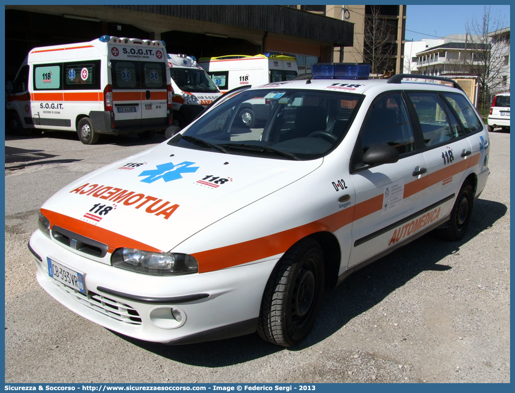 D02
118 Udine
Fiat Marea Weekend
Parole chiave: 118;Udine;Azienda;Ospedaliero;Ospedaliera;Universitaria;Santa;Maria;Misericordia;Automedica;Fiat;Marea;Weekend;D02;D 02