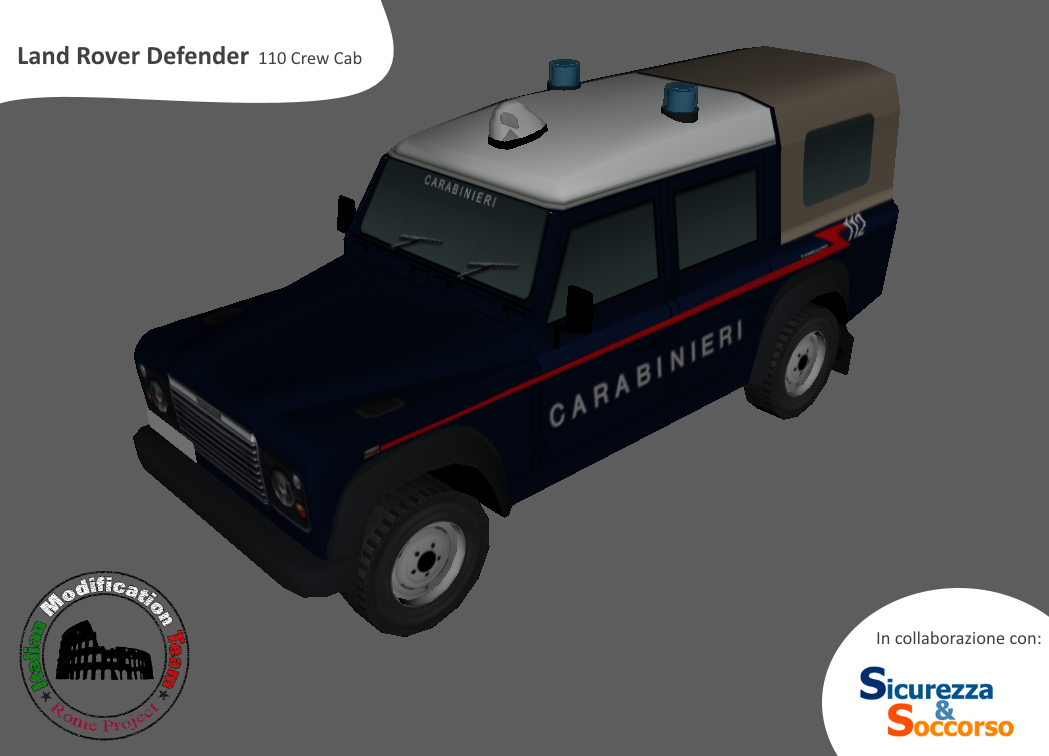 Arma dei Carabinieri
Land Rover Defender 110 Crew Cab
