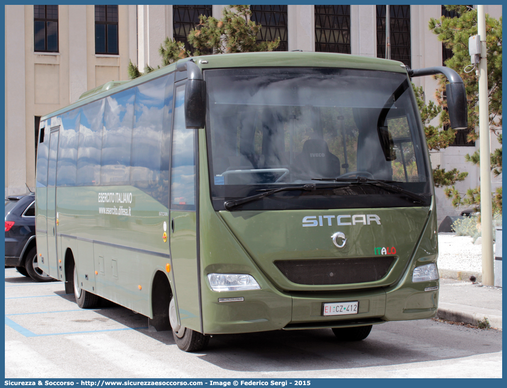 EI CZ412
Esercito Italiano
Irisbus Sitcar Italo 100
Parole chiave: EI;E.I.;Esercito;Italiano;Irisbus;Sitcar;Italo;100