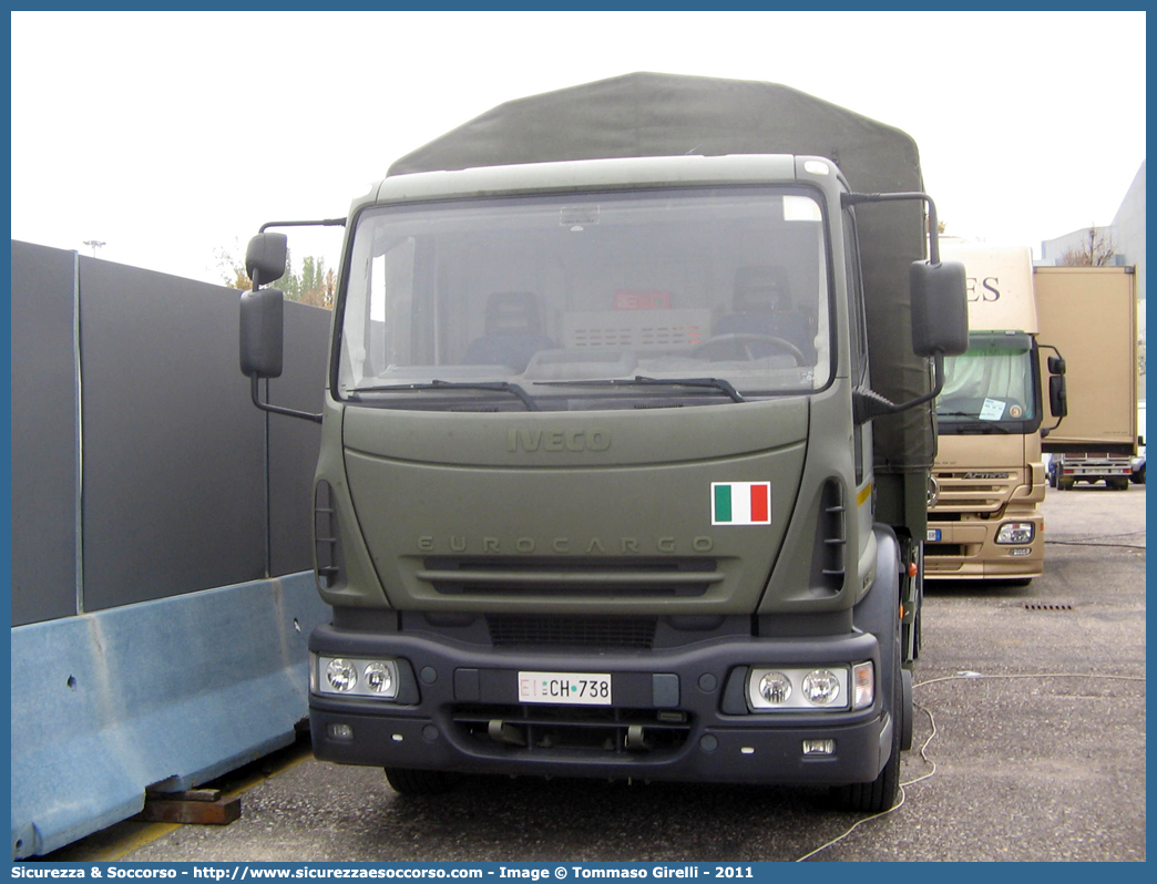 EI CH738
Esercito Italiano
Iveco EuroCargo 150E21 II serie
Parole chiave: EI;E.I.;Esercito;Italiano;Mezzi;da;Cantiere;Trasporto;Materiali;Supporto;Logistico;Iveco;EuroCargo;150E21;CH738