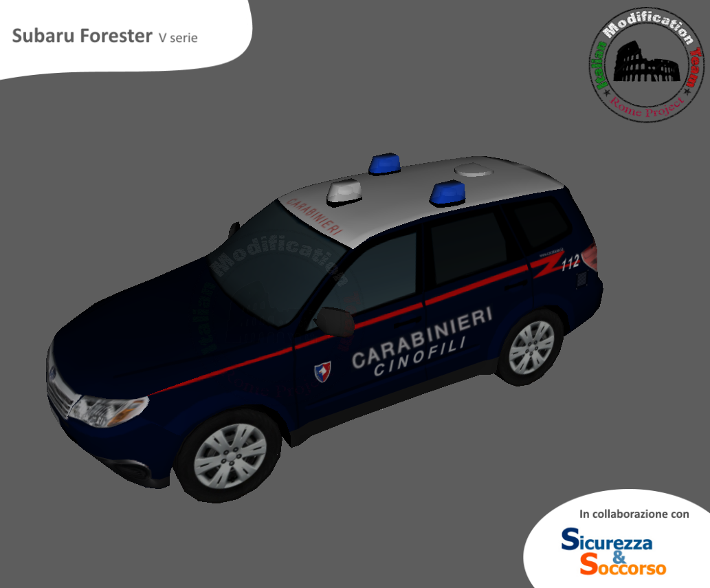 Arma dei Carabinieri
Subaru Forester V serie
Cinofili
